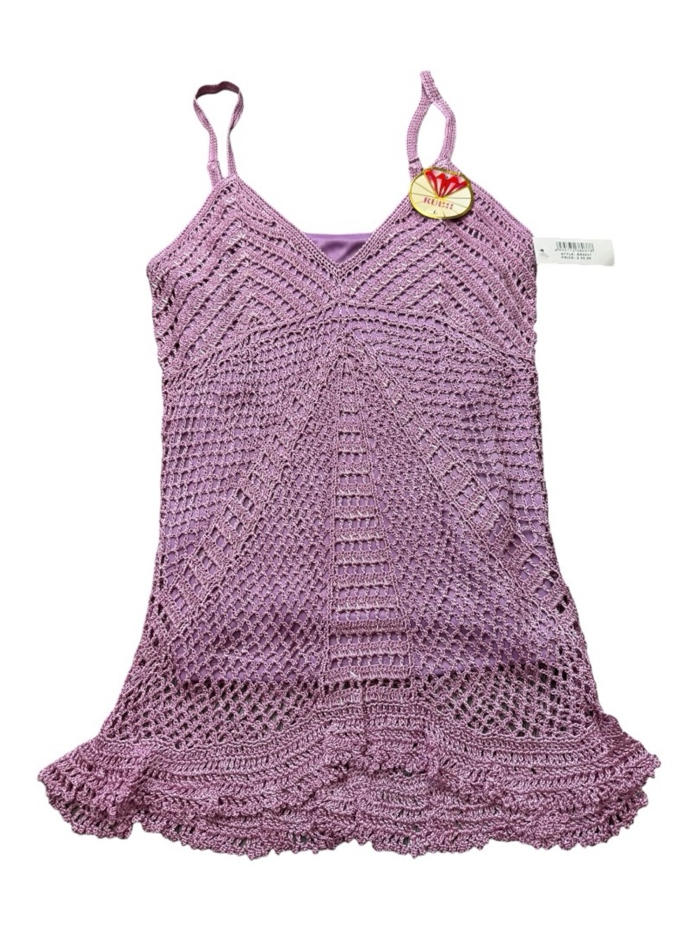 Crocheted beaded Lavender fairy top